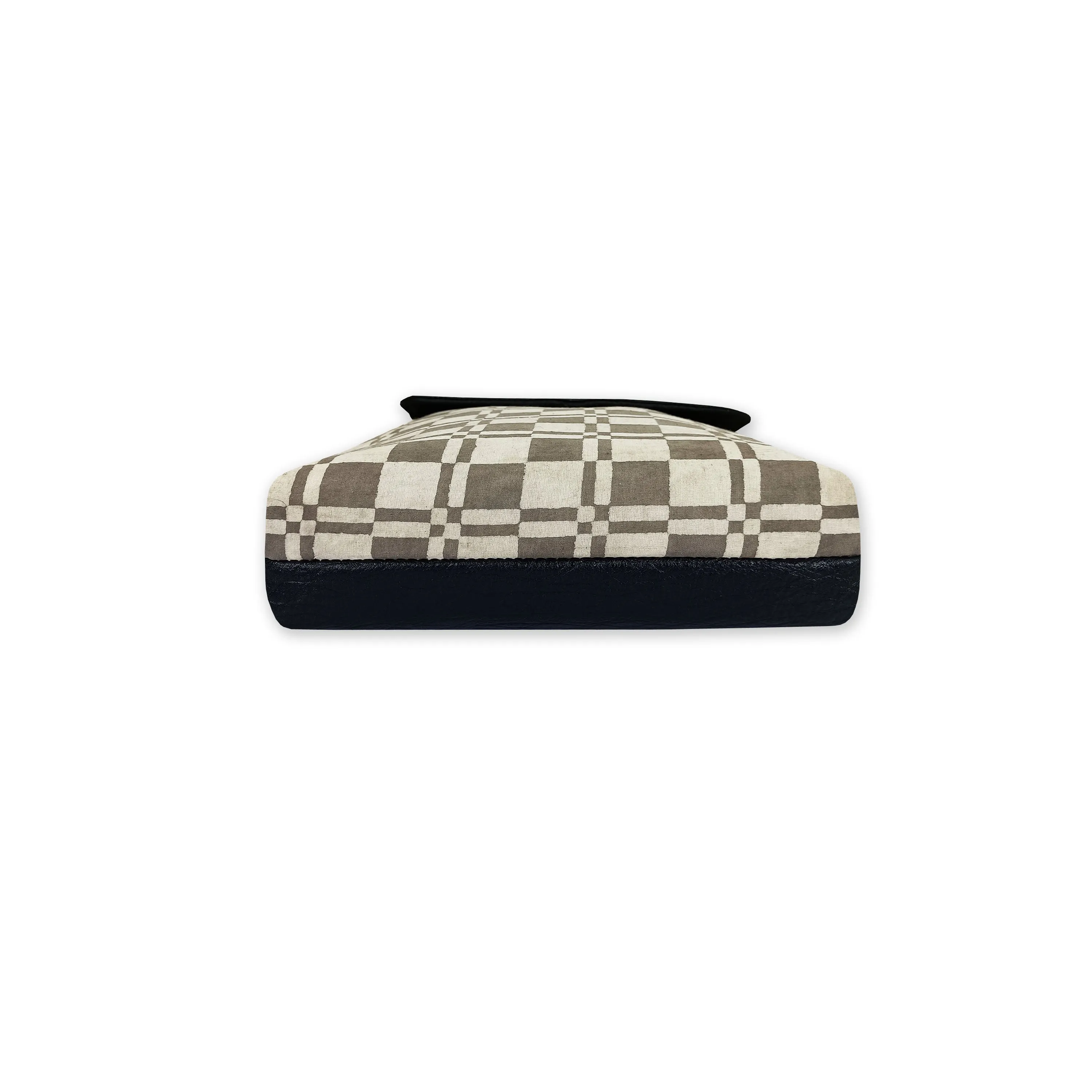 Grey Checks Messenger Bag