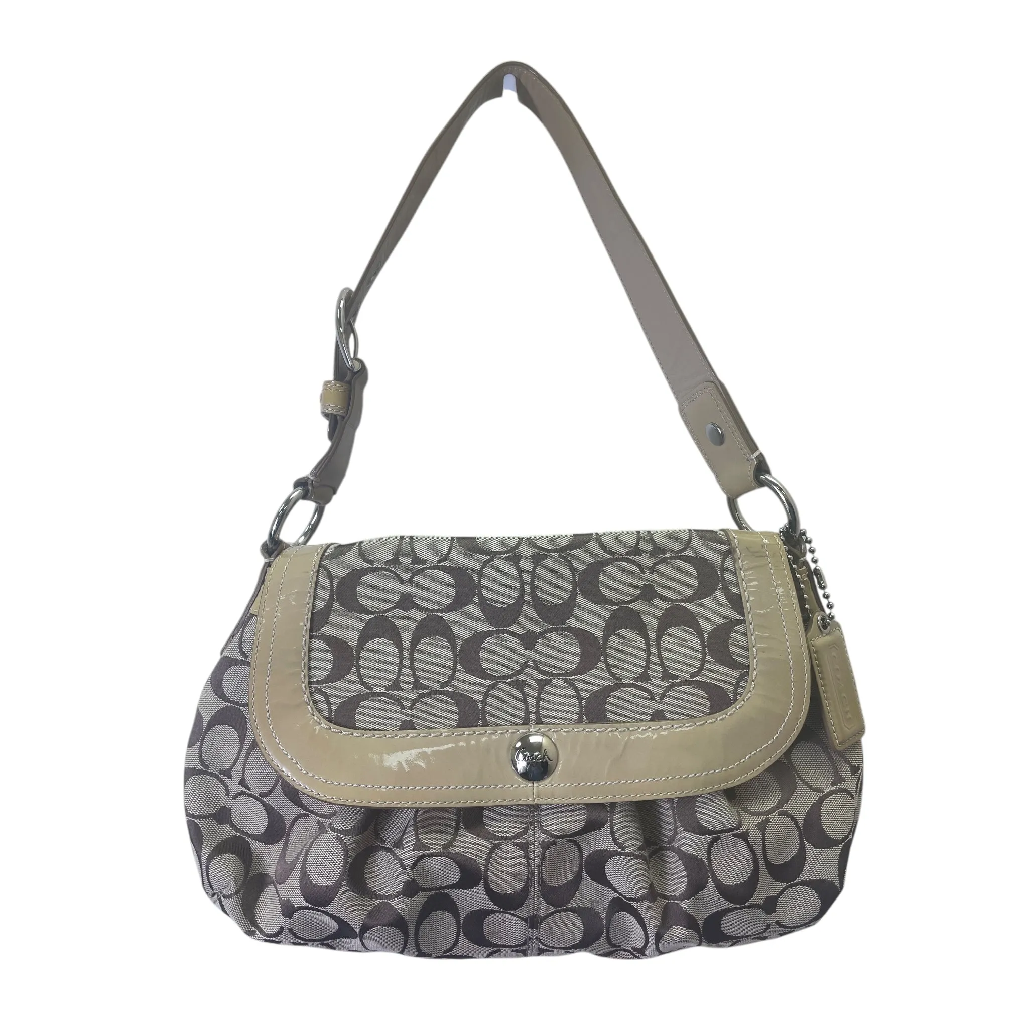 Handbag Designer By Coach In Brown & Tan, Size:Medium
