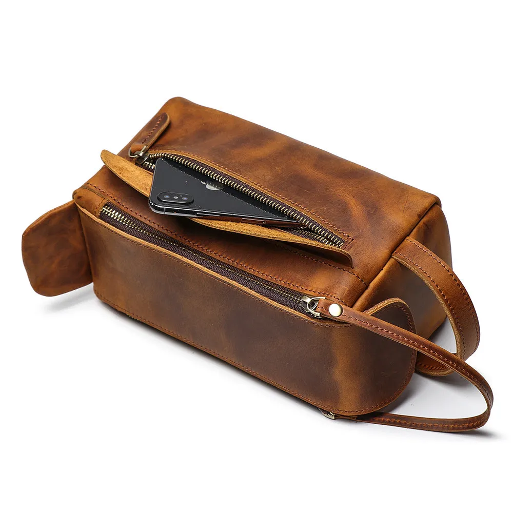 Handmade Women's Genuine Leather Wristlet Wallet Small Handbags  for Women