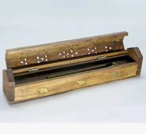 Handmade Wooden incense burner box