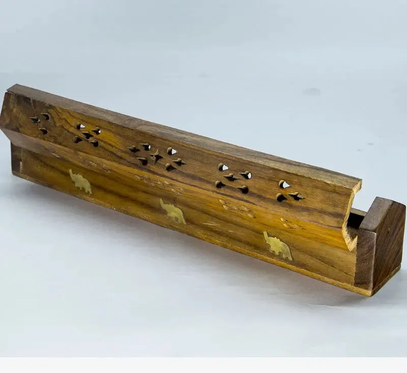 Handmade Wooden incense burner box