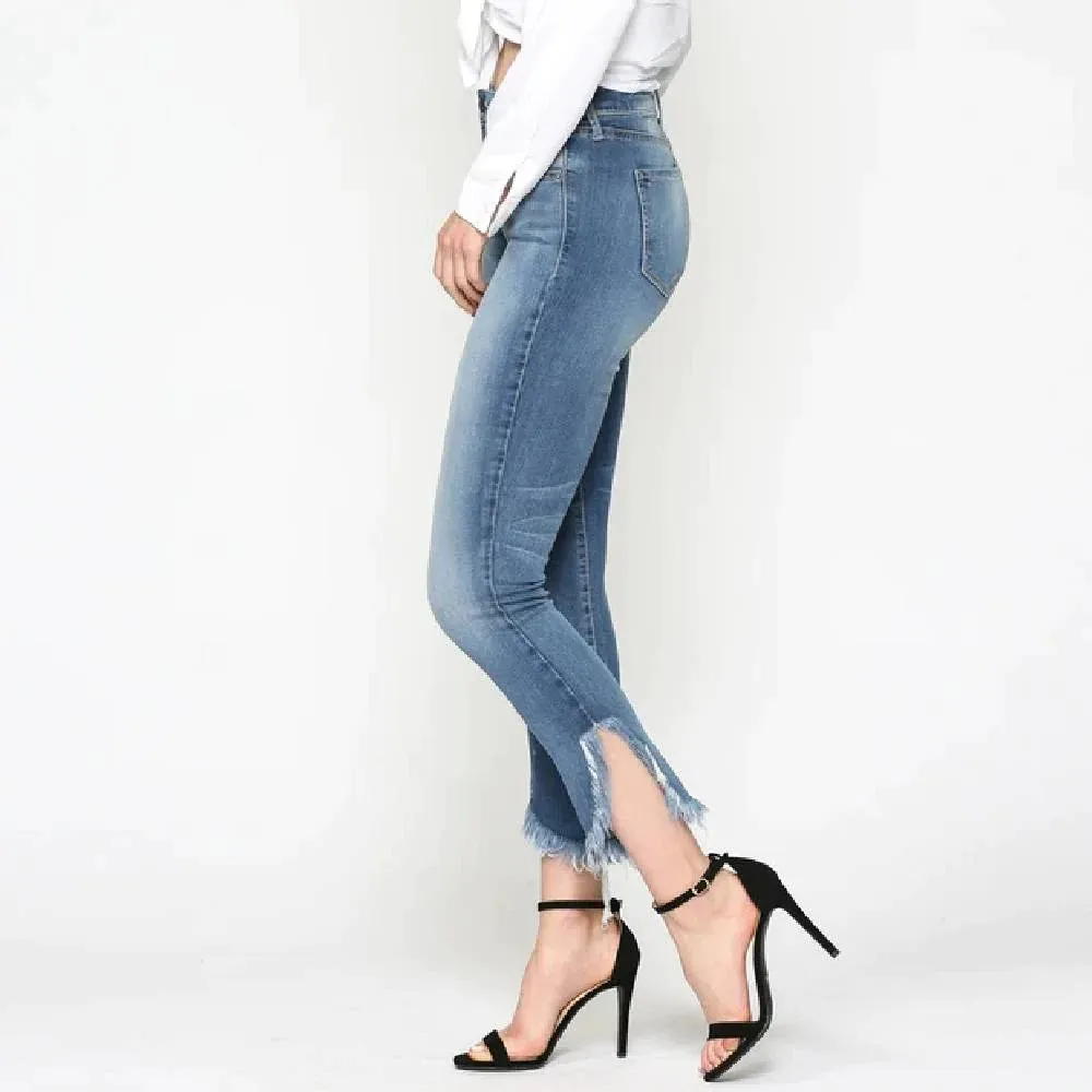 Hidden High rise side distressed skinny