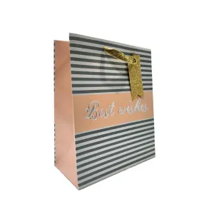 Hot Stamping Best Wishes Gift Bag - 23cm x 18cm x 10cm