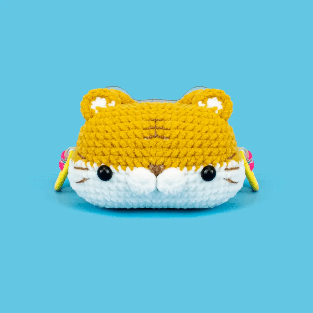 Intermediate Animals Tiger Cow Mouse Rabbit Phone Holder Crochet Kit