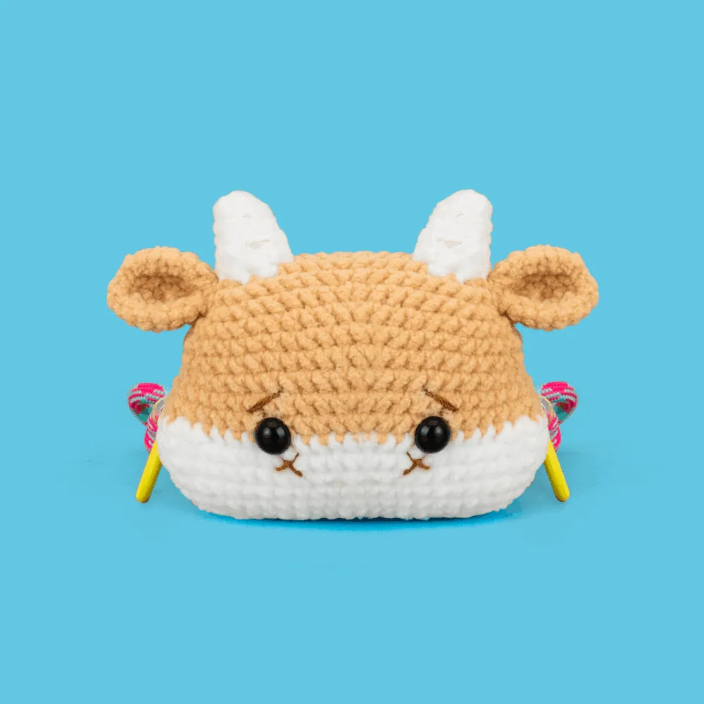 Intermediate Animals Tiger Cow Mouse Rabbit Phone Holder Crochet Kit