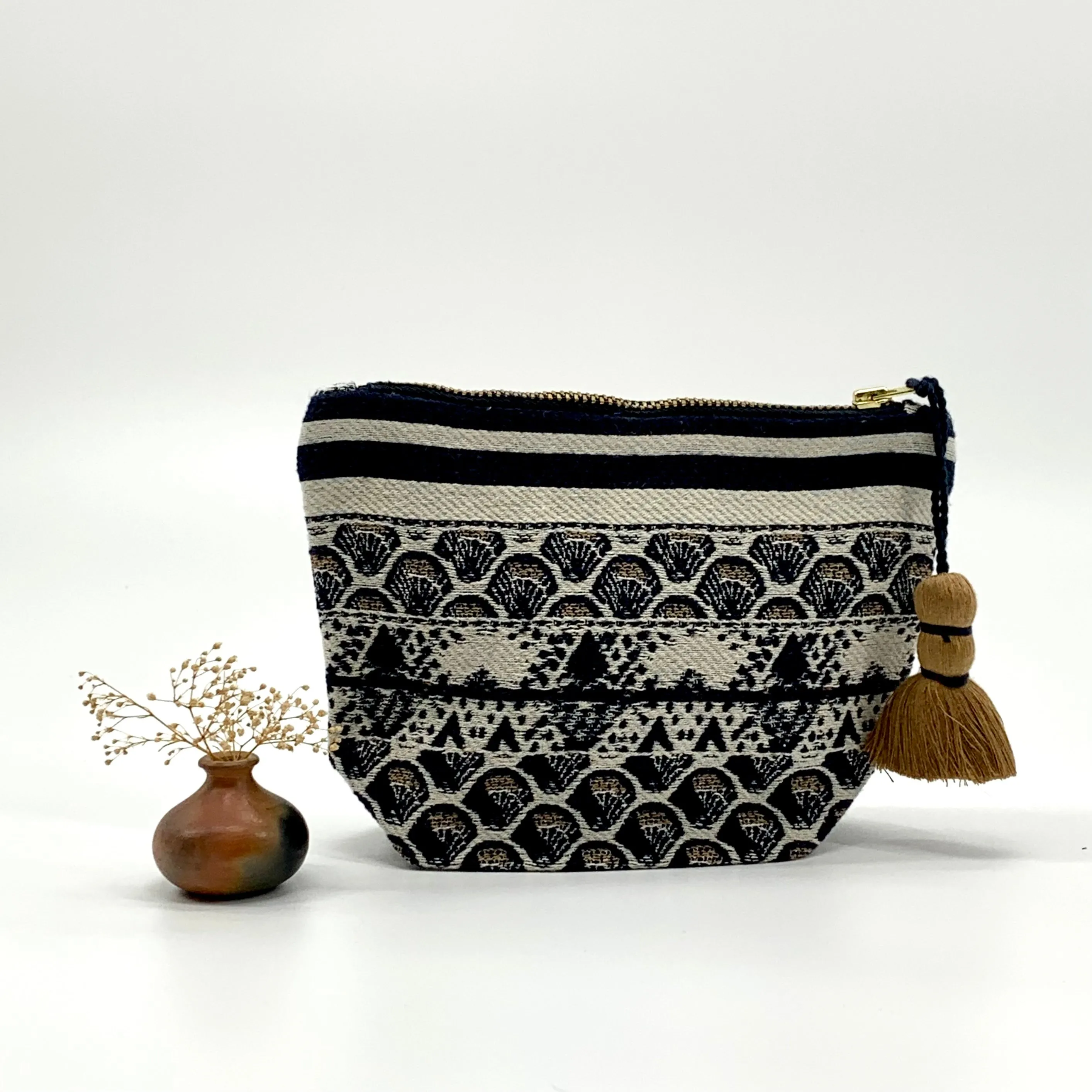 Jacquard Zipper Multipurpose Pouches : SMALL & LARGE