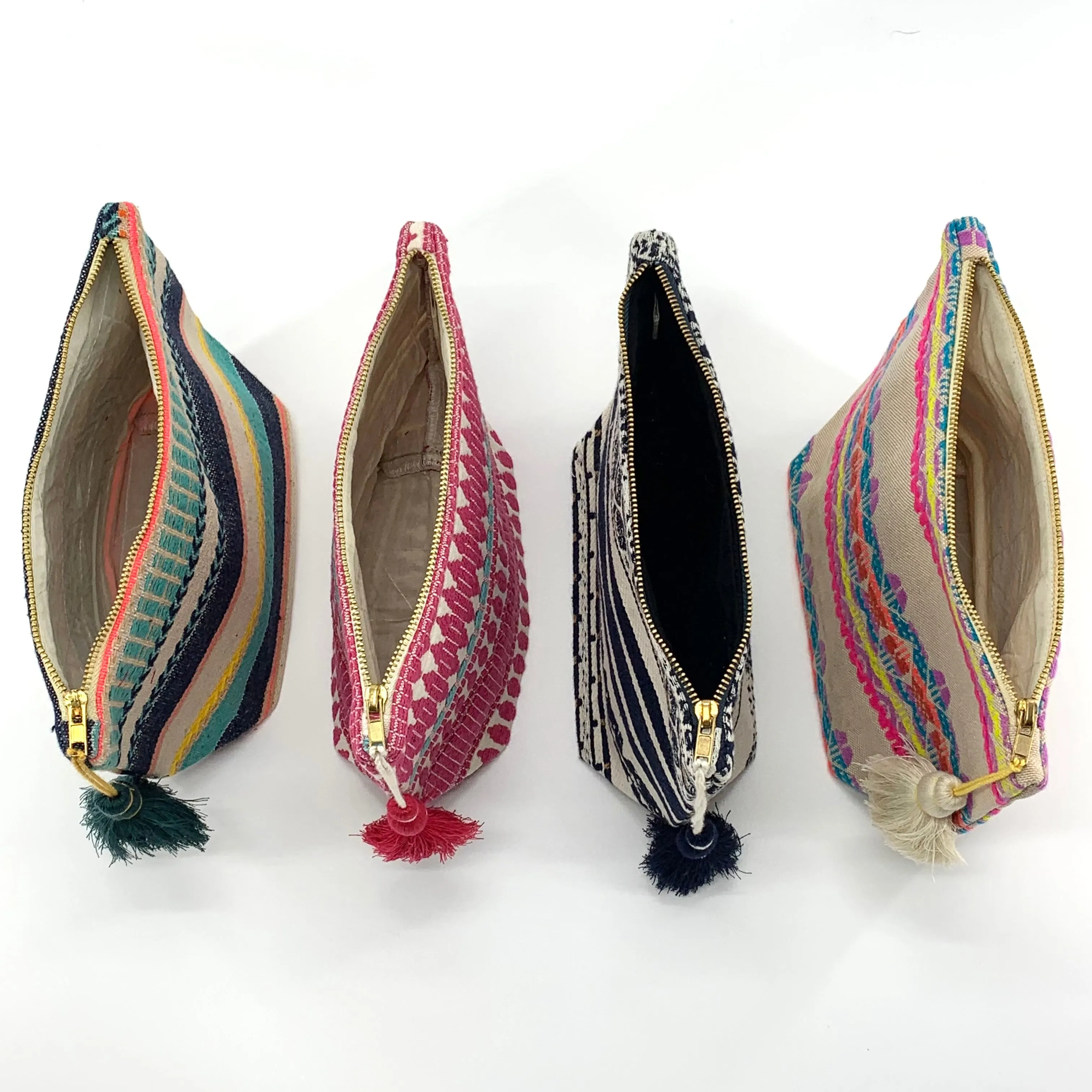 Jacquard Zipper Multipurpose Pouches : SMALL & LARGE