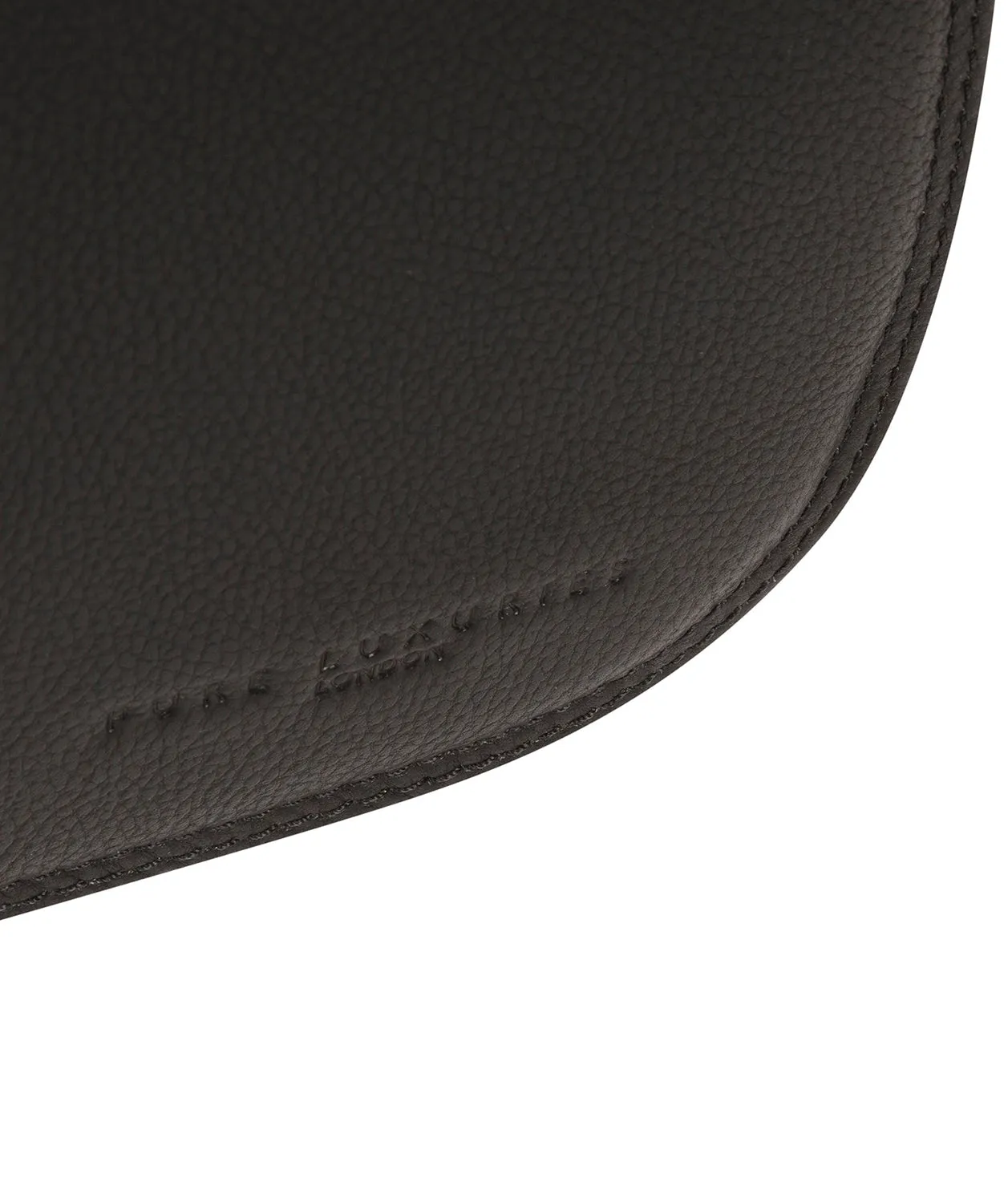 'Jefferson' Black Leather Messenger Bag