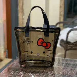 Kawaii Hello Kitty Transparent Makeup Bag