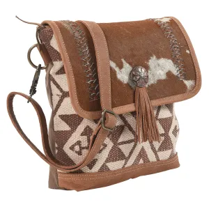 KB216 - KB216-MESSENGER Leather and Upcycled Canvas Ladies Bag 12 x 12 - KB216