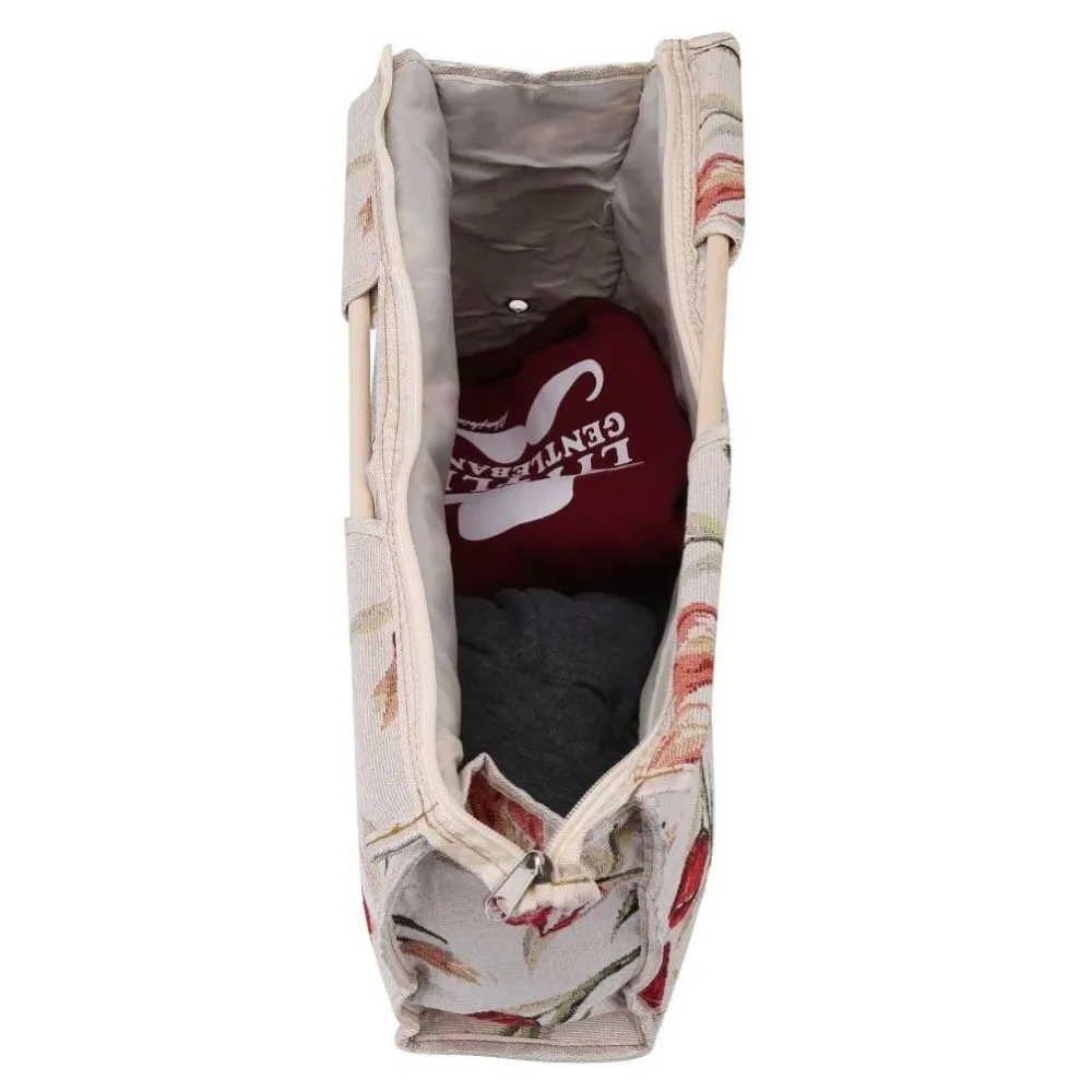 Knitting Storage Bag - Wooden Handle
