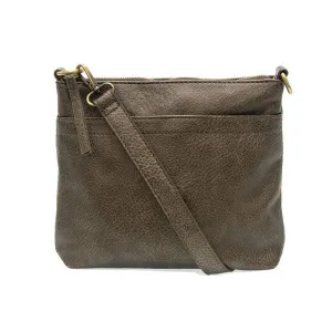 Layla Top Zip Crossbody Bag - L8105-40  -  Women's  METALLIC PEWTER
