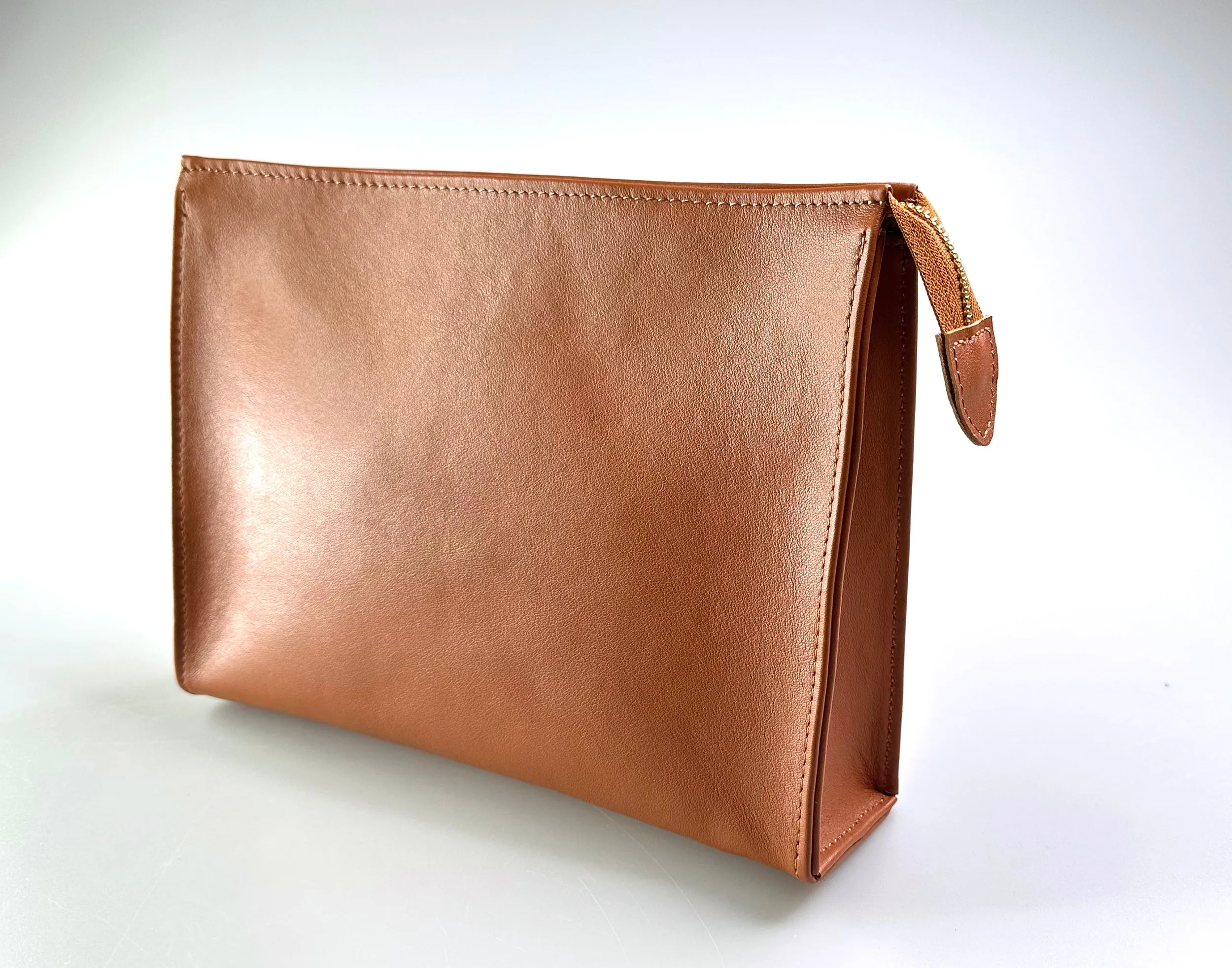 Leather Toiletry Pouch 26 - Brown