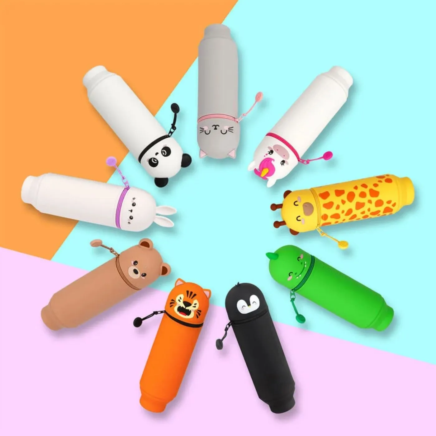 Legami Kawaii 2 in 1 Soft Silicone Pencil Case - Panda