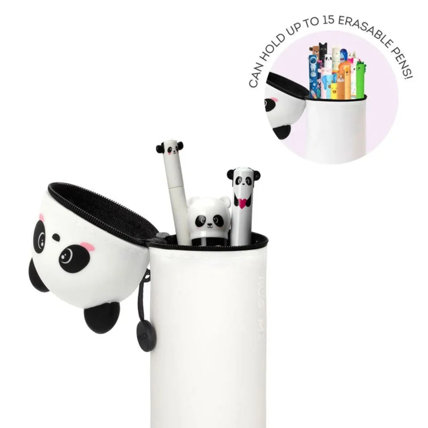 Legami Kawaii 2 in 1 Soft Silicone Pencil Case - Panda