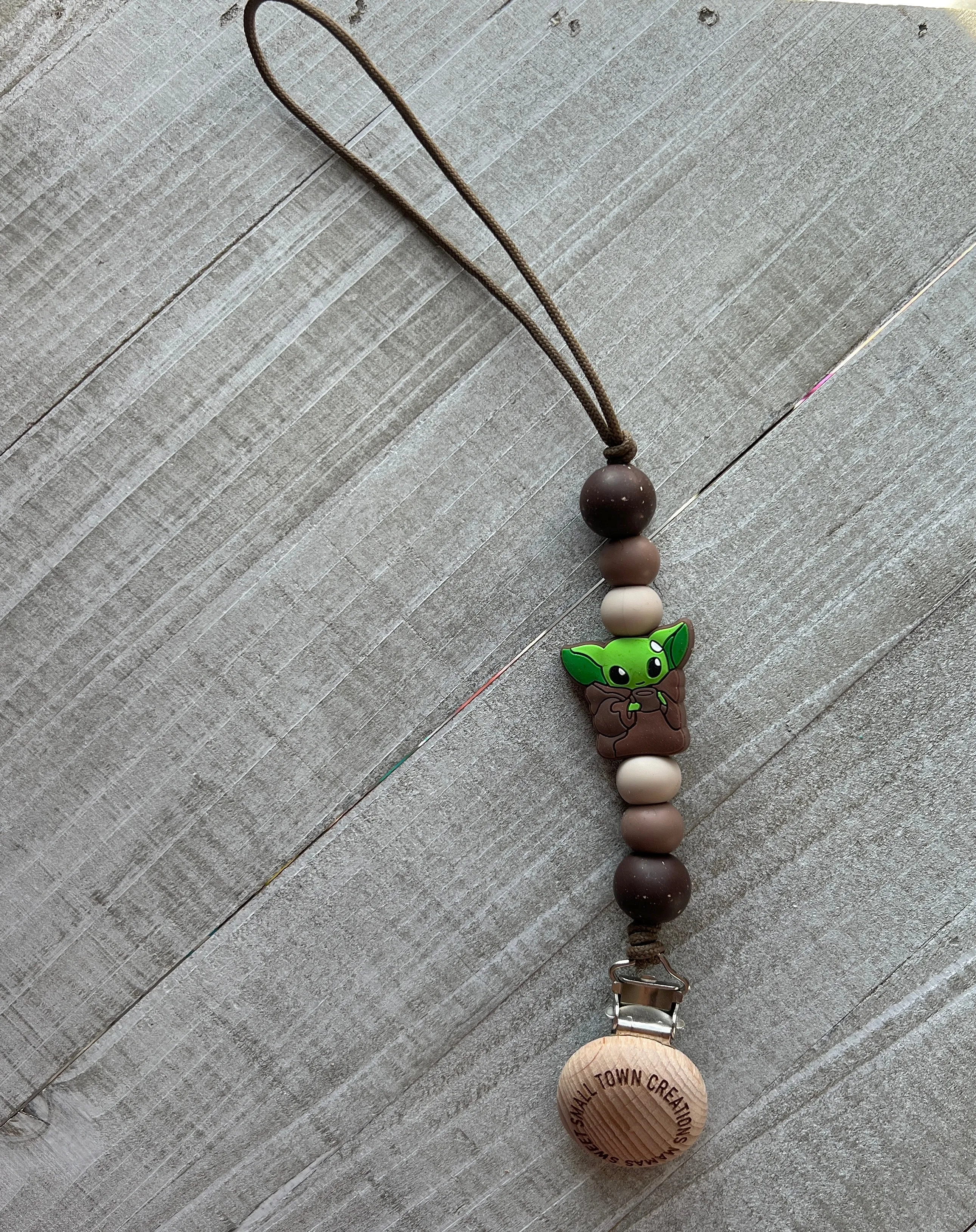 Little Green Guy Pacifier Holder
