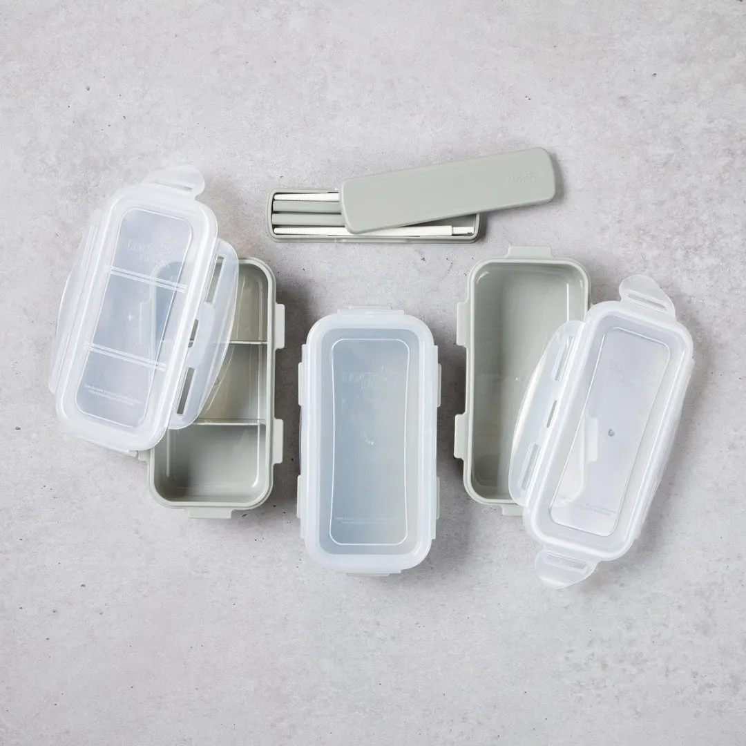 LocknLock 3-Layer Lunch Box Set with Chopsticks   Green Check Pattern Insulated Bag Food Storage Korean Kitchen Picnic Office / from Seoul, Korea