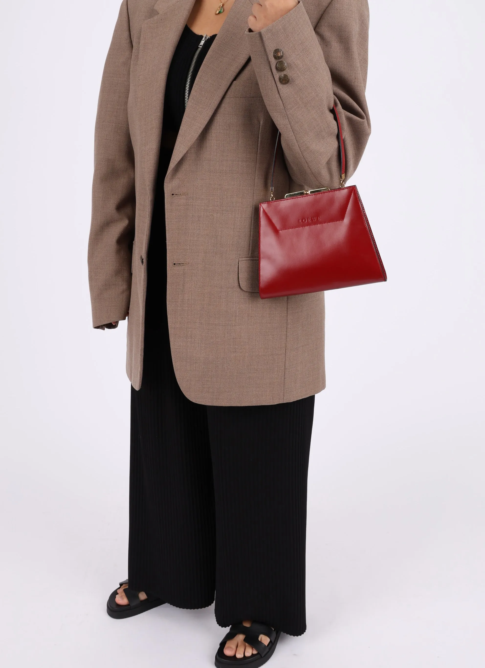 Loewe Boxcalf Kisslock Bag