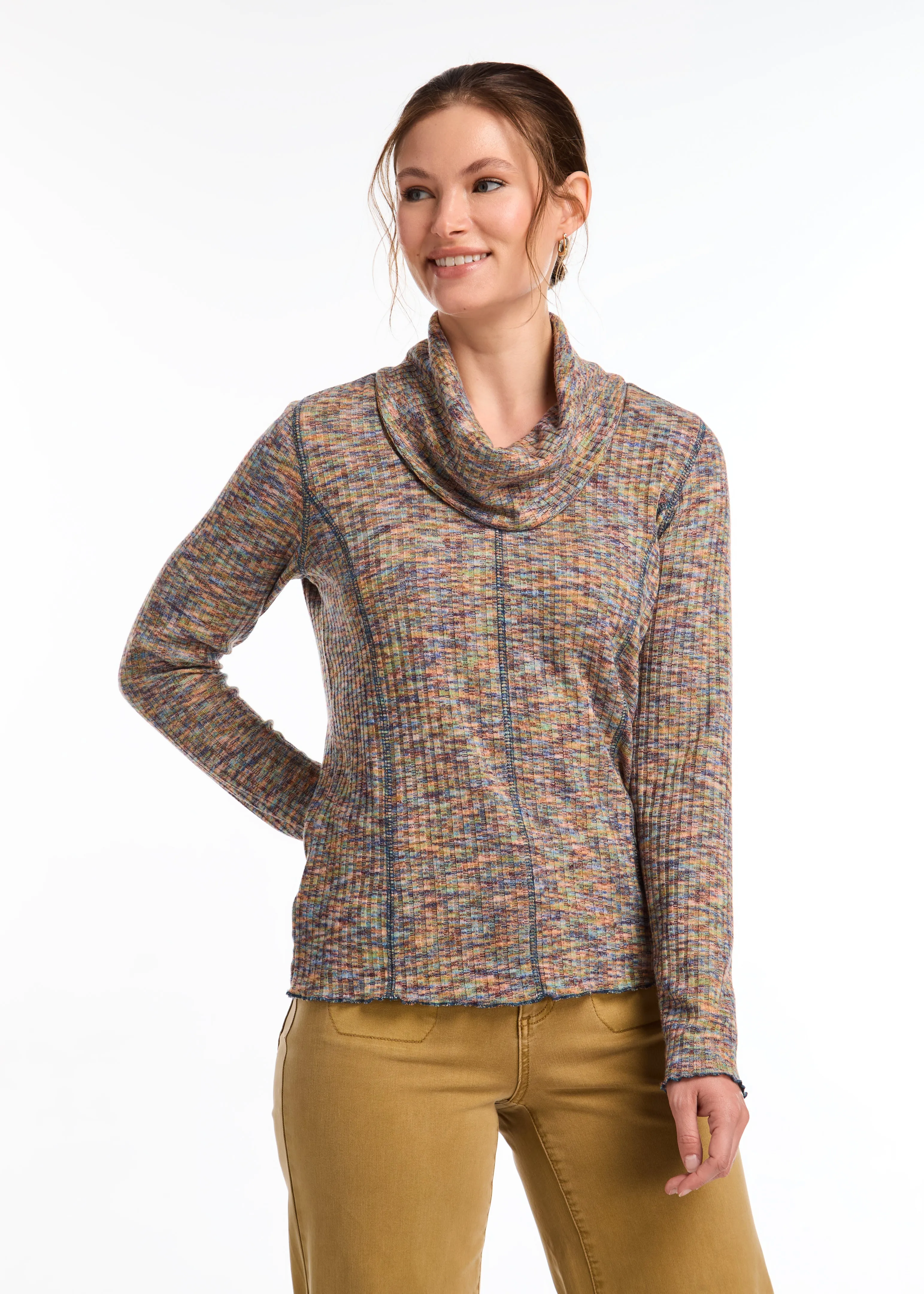 Long Sleeve Cowl Neck Top