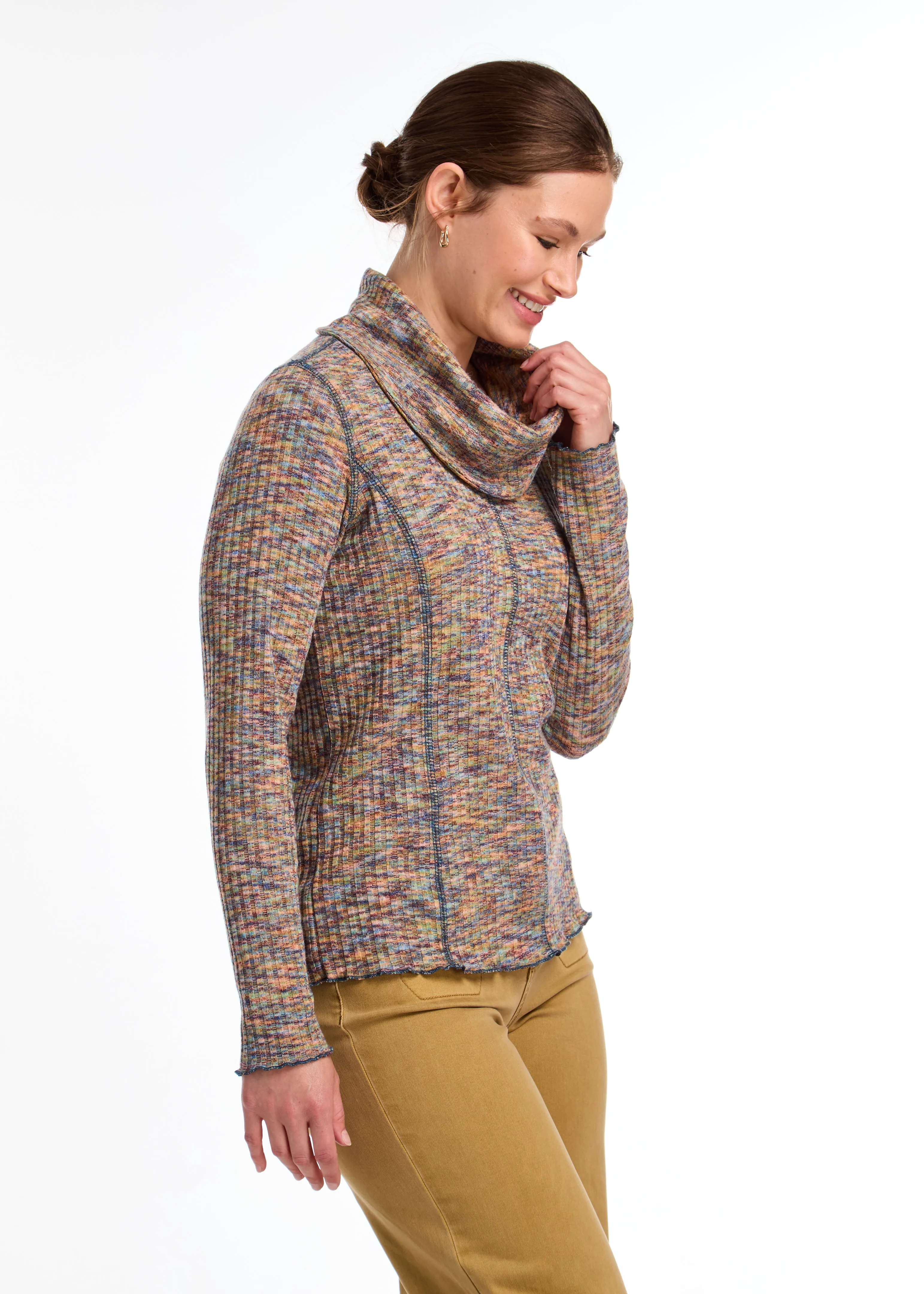 Long Sleeve Cowl Neck Top