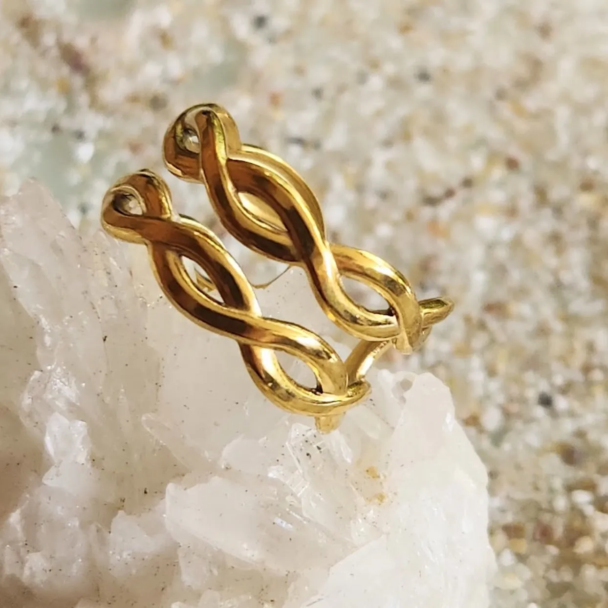 LOVE KNOT  - ADJUSTABLE WATERPROOF GOLD RING