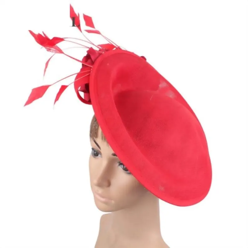 Luxurious Beige Kentucky Derby Cocktail Hat With Flower
