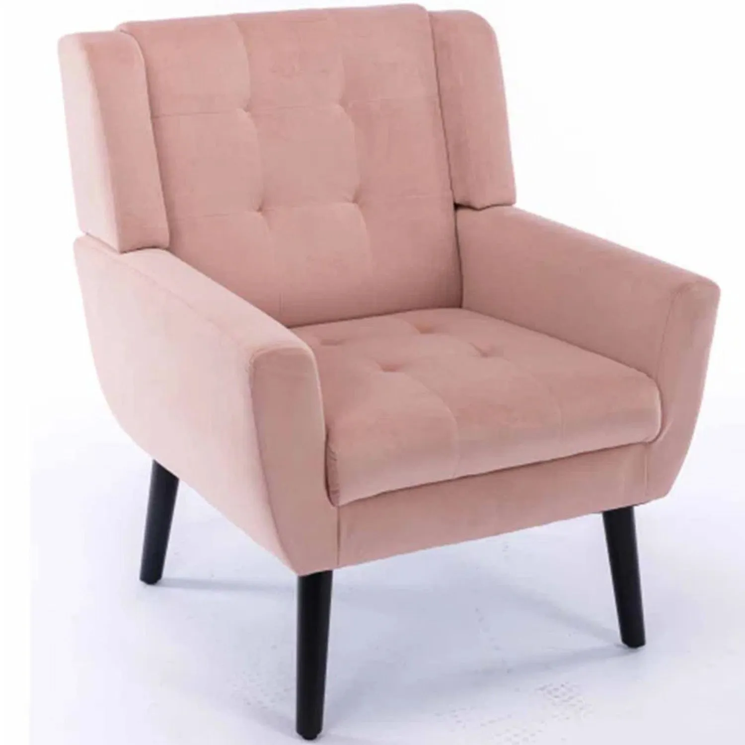 Luxurious Double Cushion Velvet Chair Pink