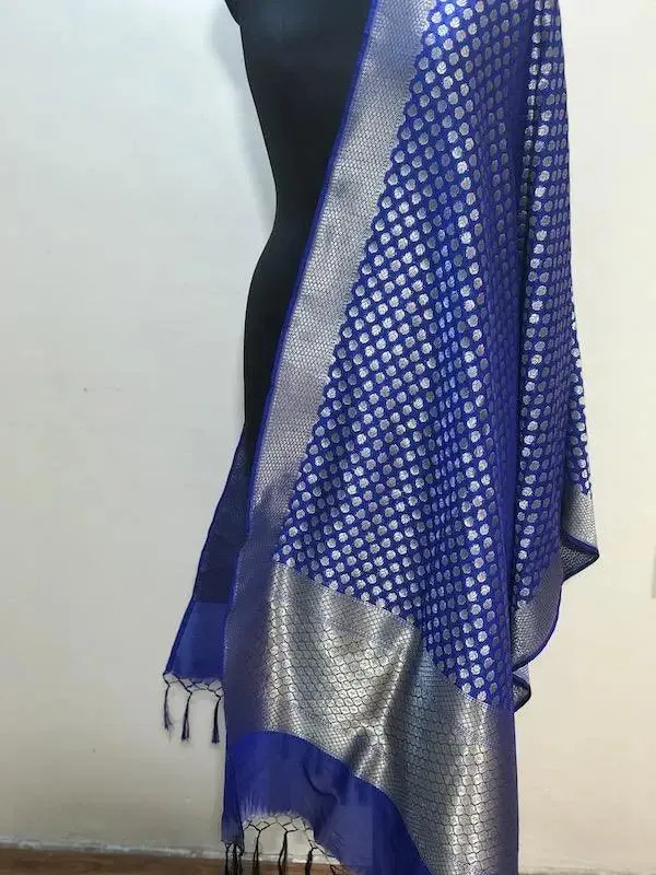 Luxurious Handwoven Banarasi Silk Dupatta