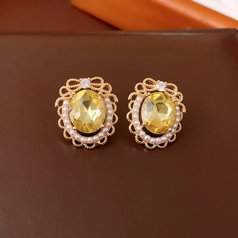 Luxurious Heart Copper Electroplating Earrings