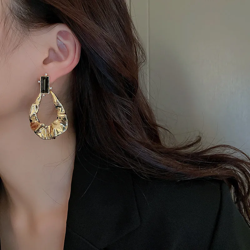 Luxurious Heart Copper Electroplating Earrings