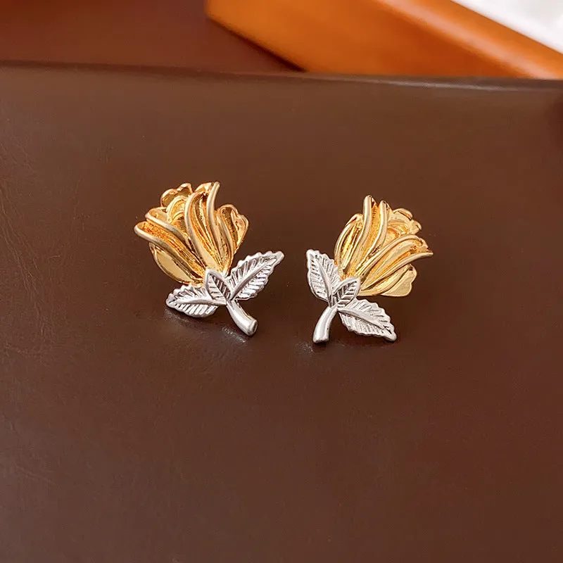 Luxurious Heart Copper Electroplating Earrings