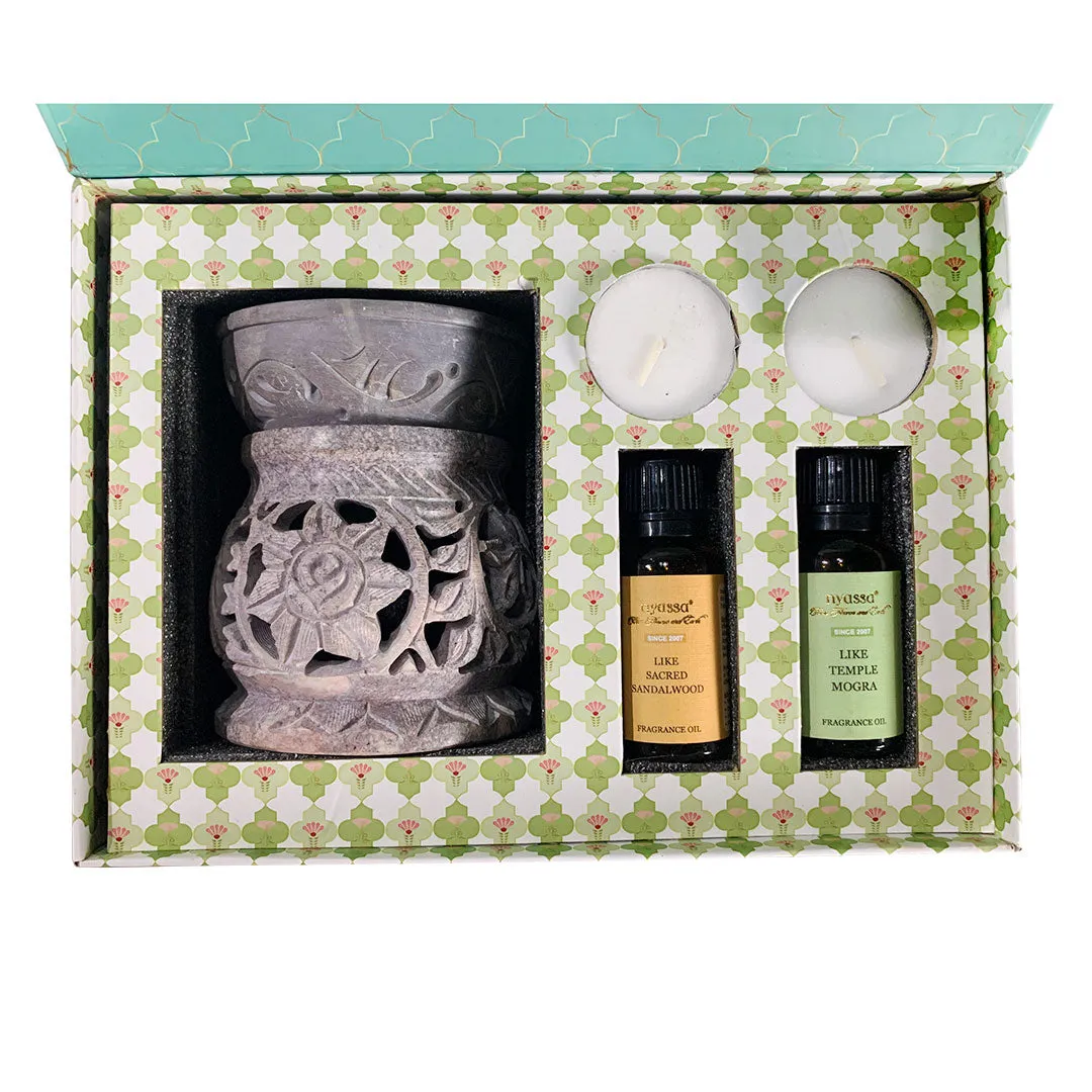 Luxurious Indian Soapstone Home Fragrance Set