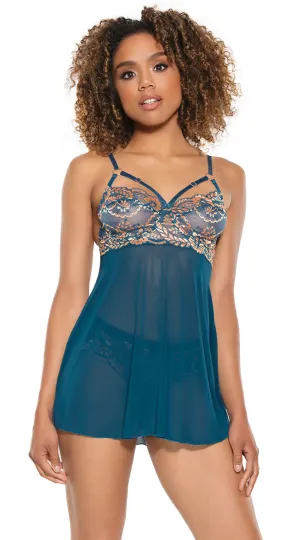 Luxurious Lace Babydoll Set