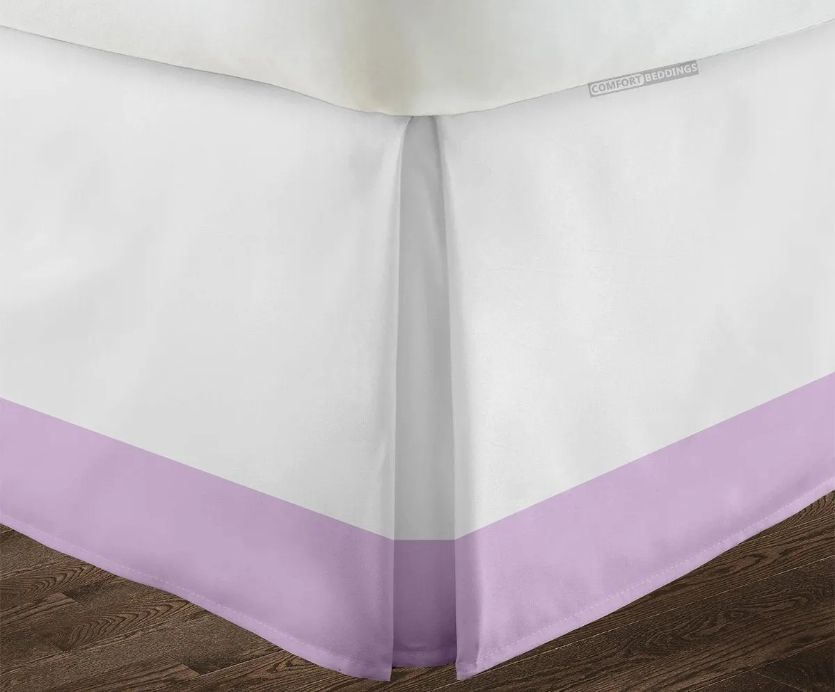 Luxurious Lilac Two Tone Bed Skirt