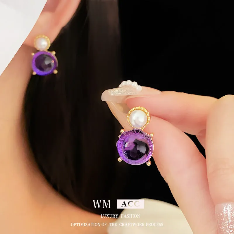 Luxurious Pearl Plant Alloy Pearl Inlay Jewelry Sets