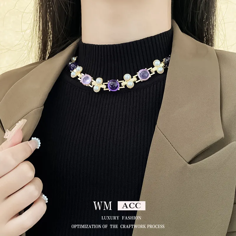 Luxurious Pearl Plant Alloy Pearl Inlay Jewelry Sets