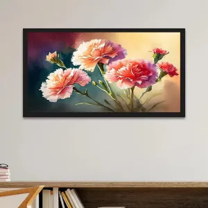 Luxurious Pink Flower Canvas Wall Painting