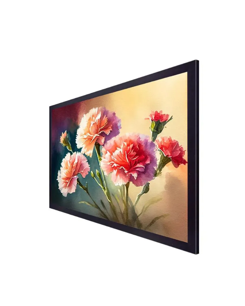 Luxurious Pink Flower Canvas Wall Painting