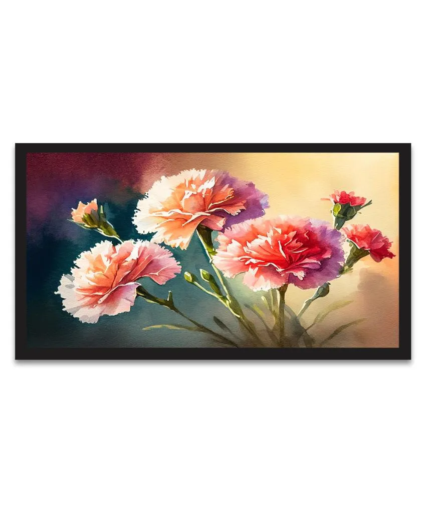 Luxurious Pink Flower Canvas Wall Painting