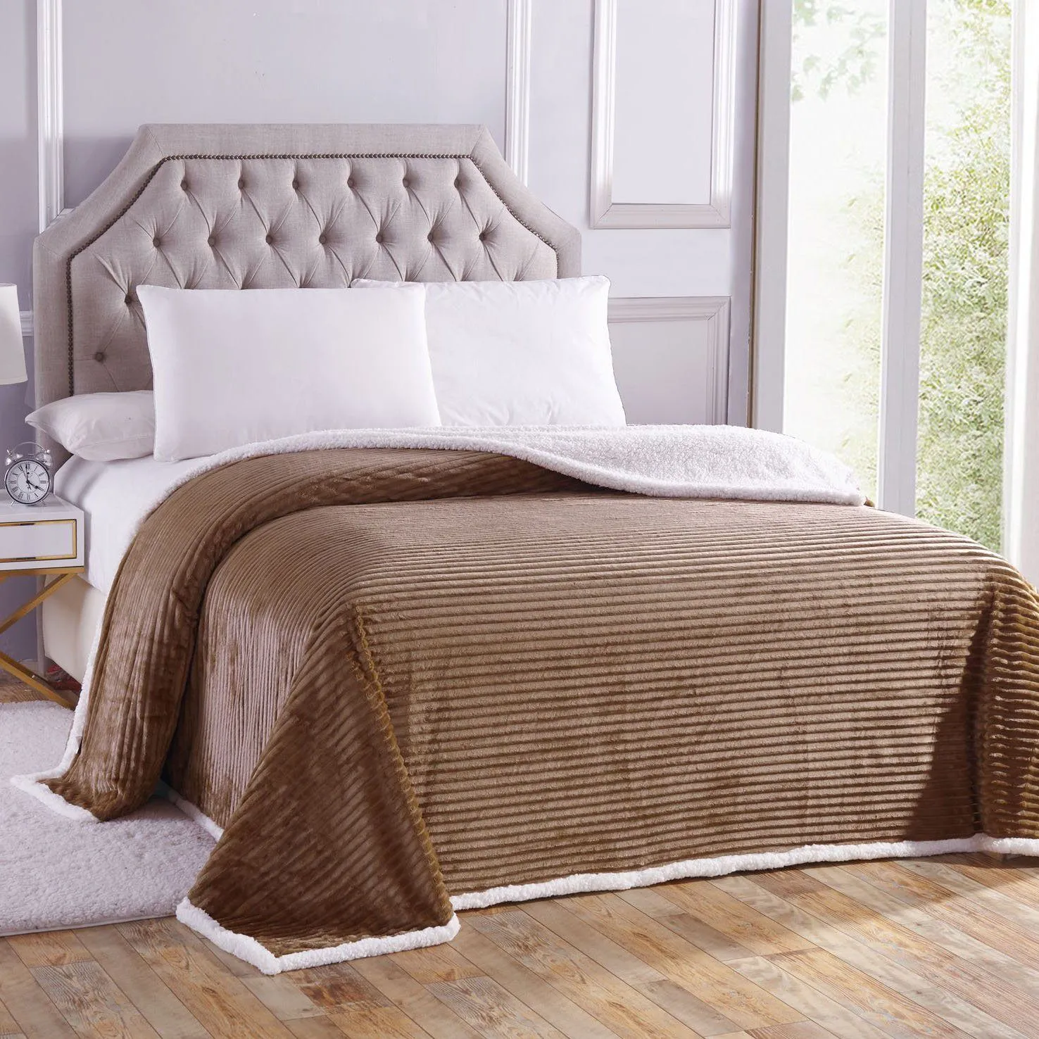 Luxurious Reversible Designer Sherpa