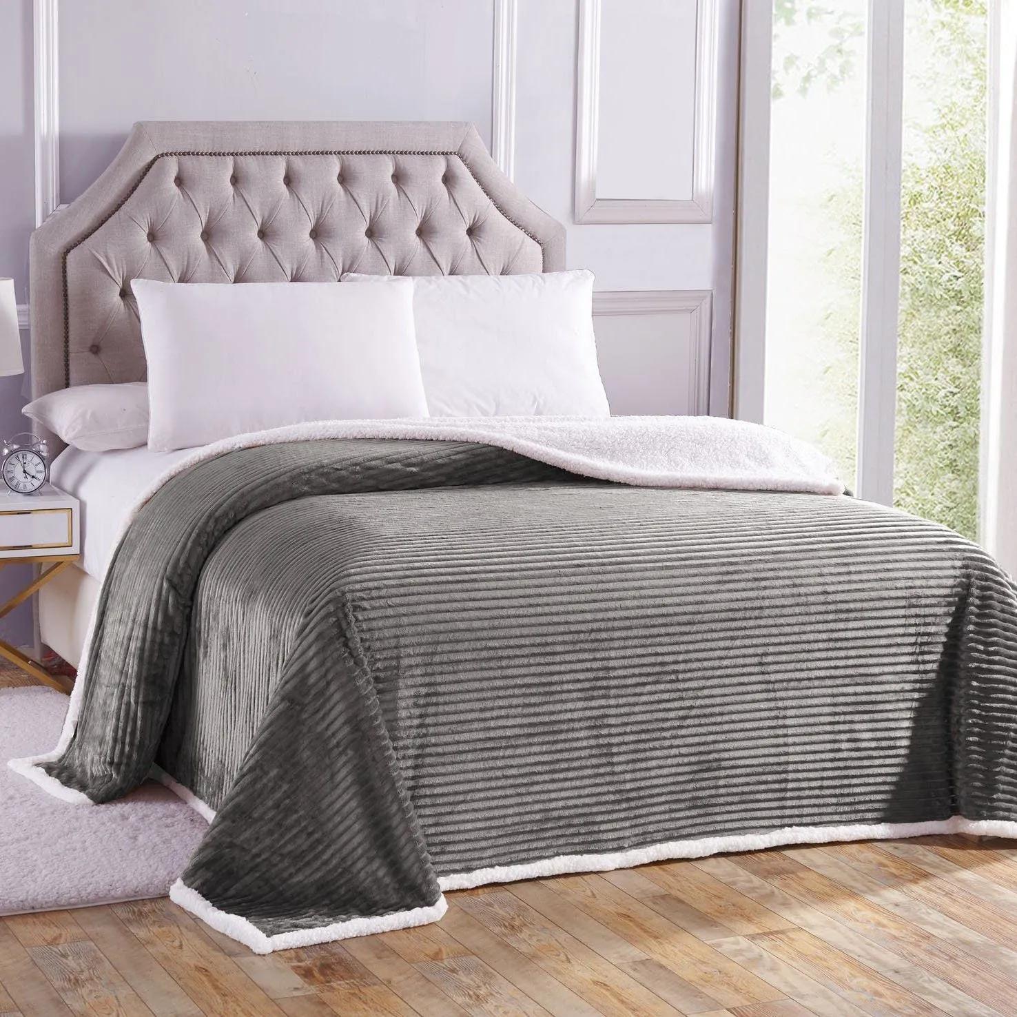 Luxurious Reversible Designer Sherpa