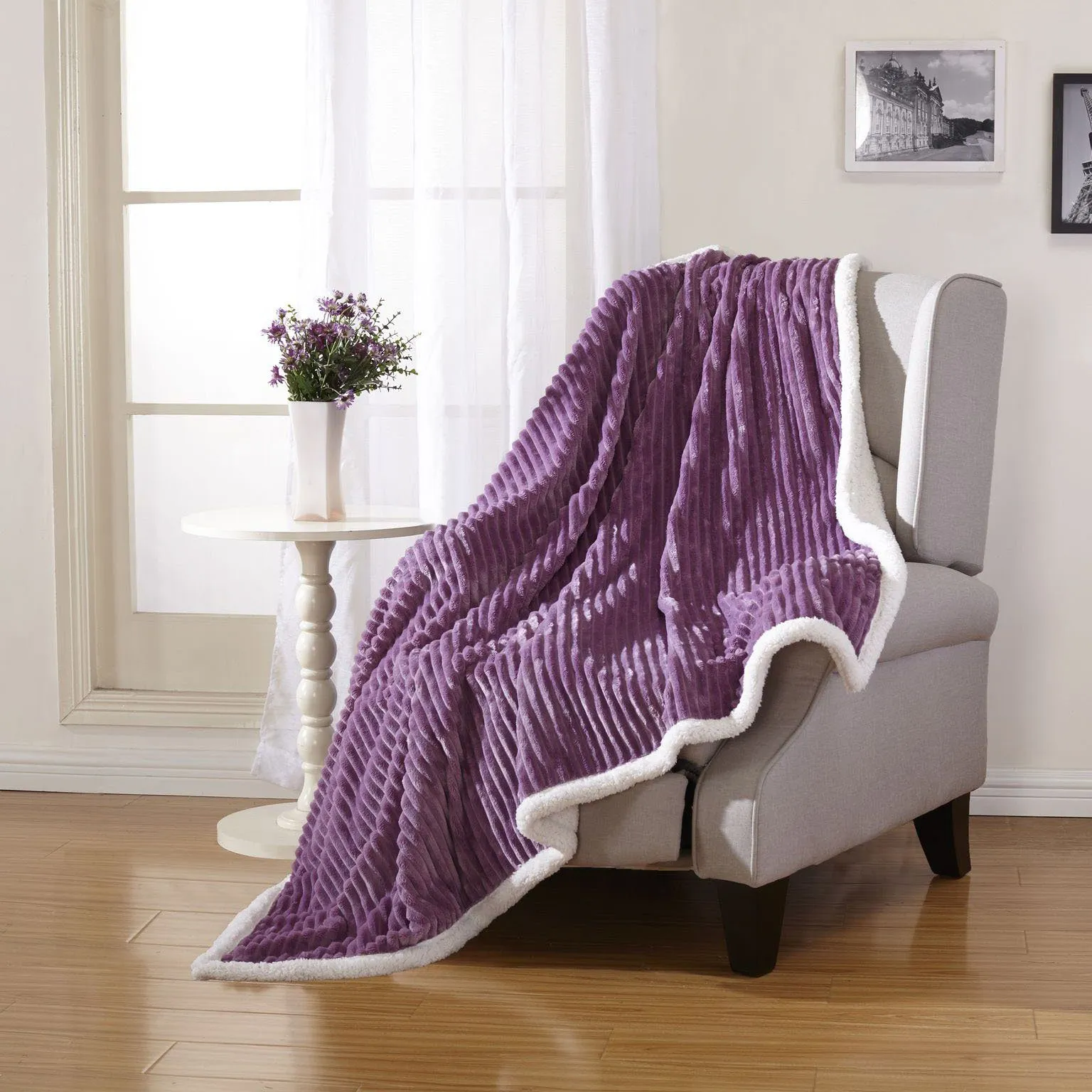 Luxurious Reversible Designer Sherpa