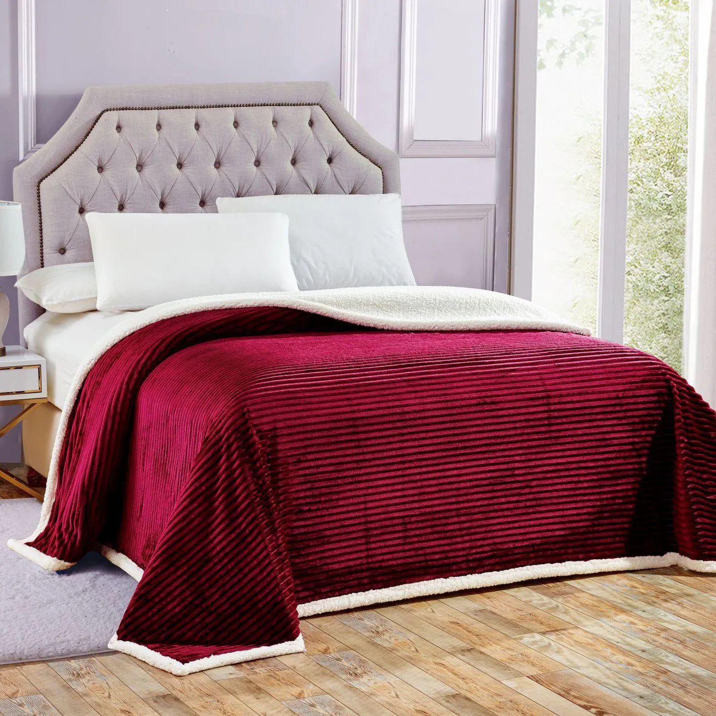 Luxurious Reversible Designer Sherpa