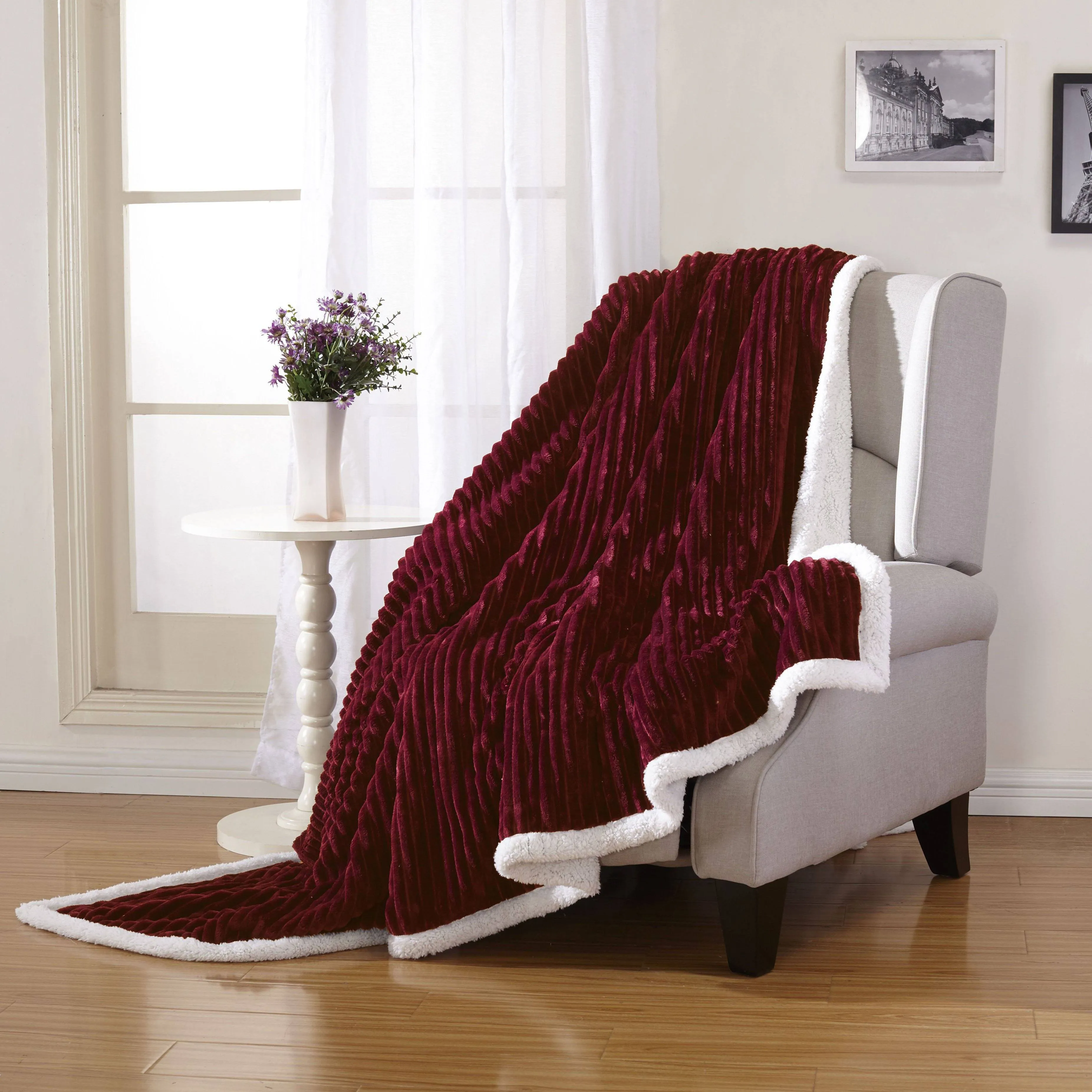 Luxurious Reversible Designer Sherpa