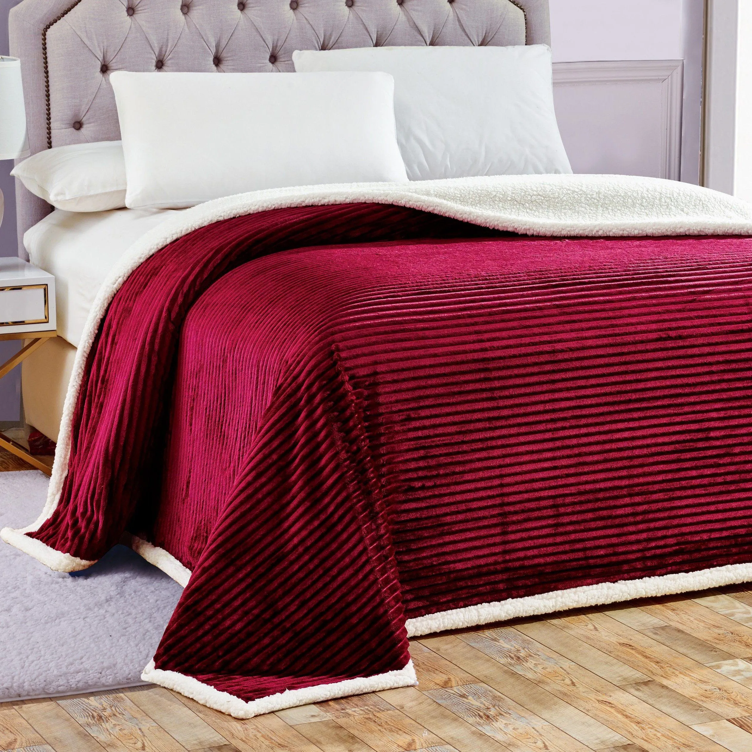 Luxurious Reversible Designer Sherpa