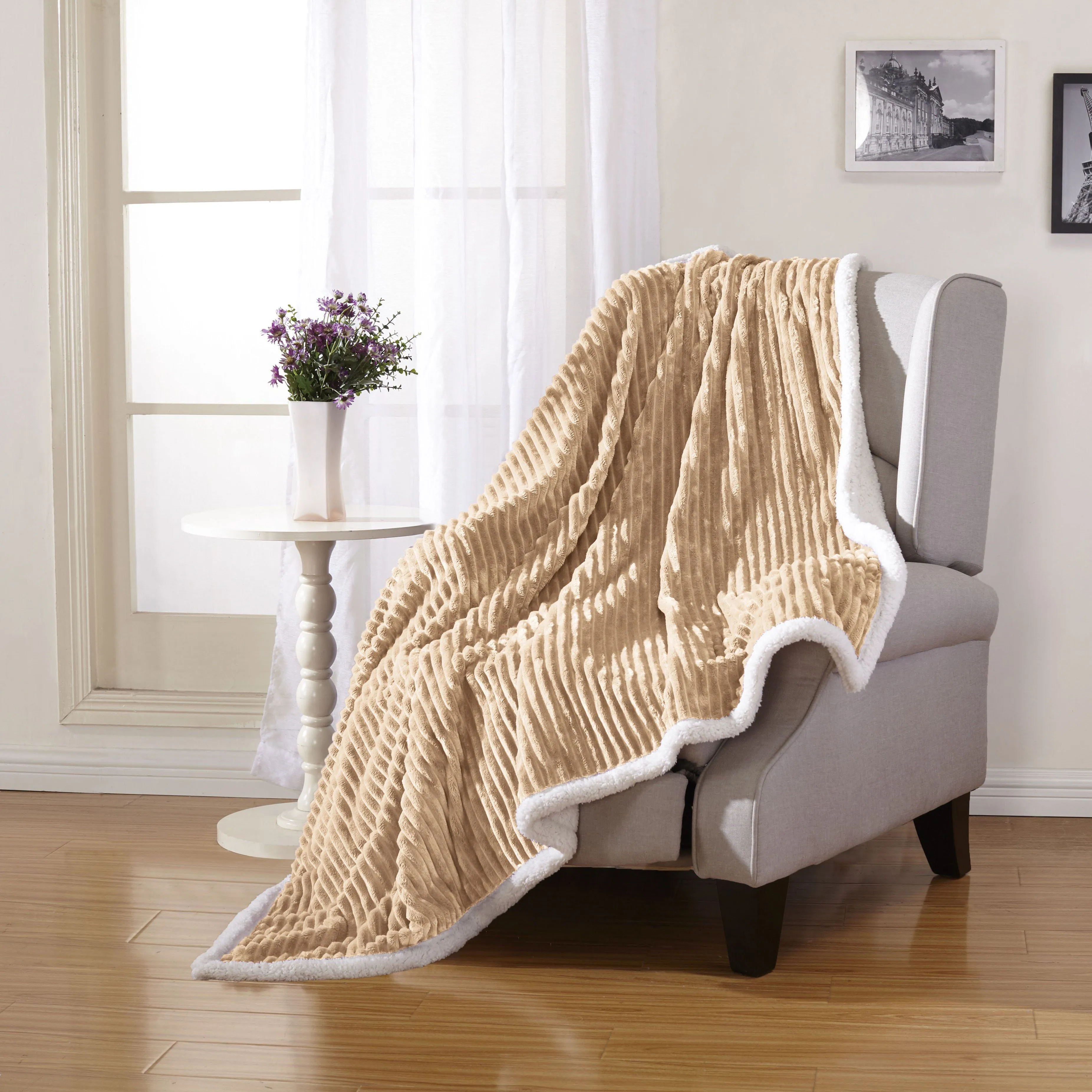 Luxurious Reversible Designer Sherpa