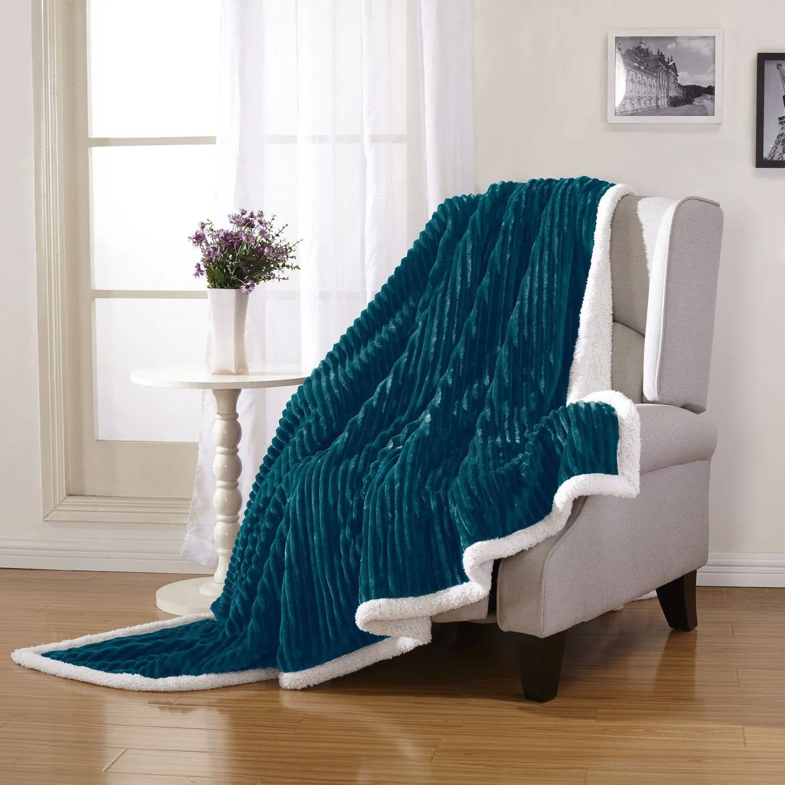 Luxurious Reversible Designer Sherpa