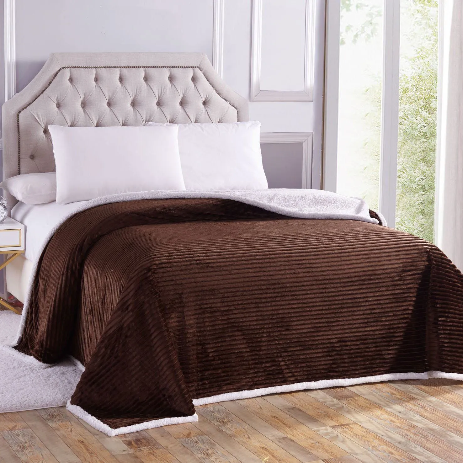 Luxurious Reversible Designer Sherpa