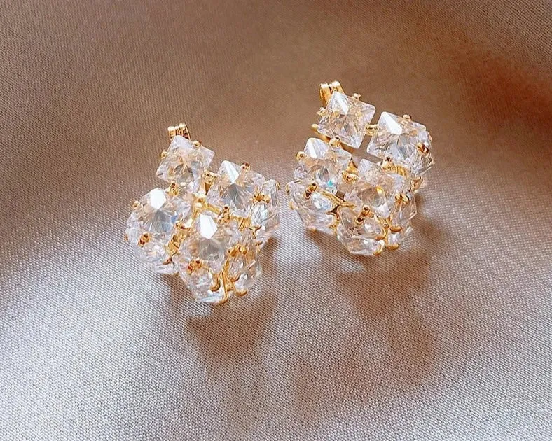 Luxurious Shiny CZ Earrings