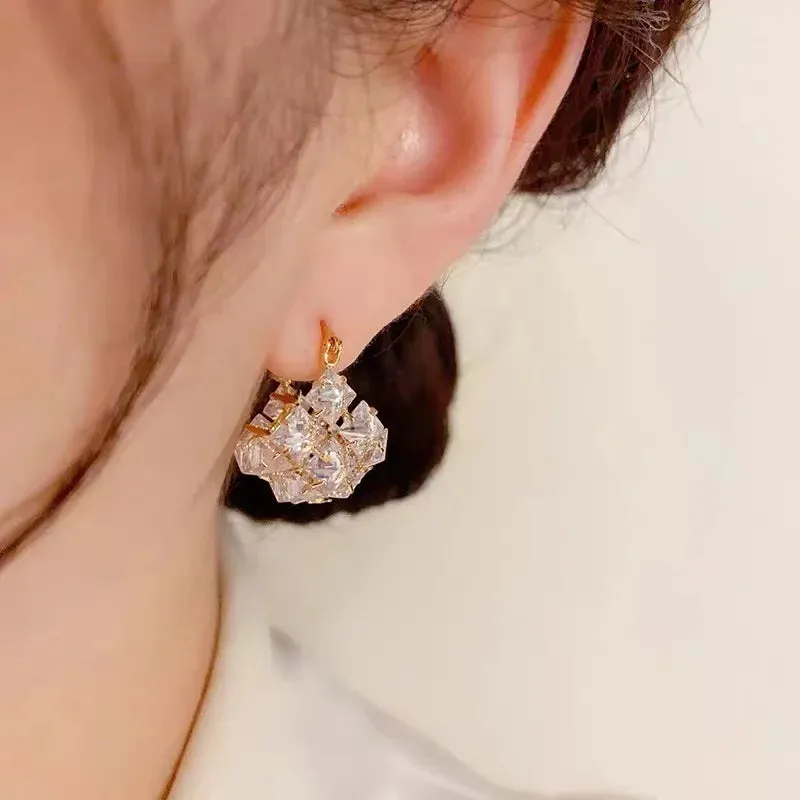Luxurious Shiny CZ Earrings